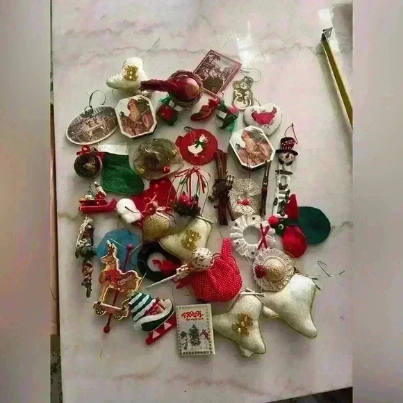 Other - Vintage Christmas ornaments some handmade 1 gallon bag assorted